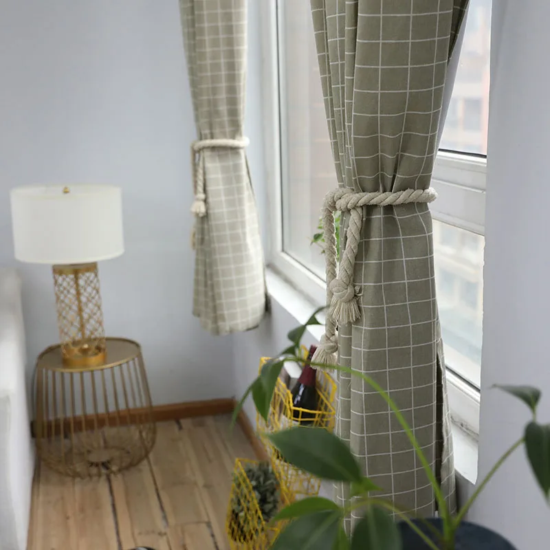 Nodic Плед простой Затемняющая штора с принтом затенение Твердые окна шторы для