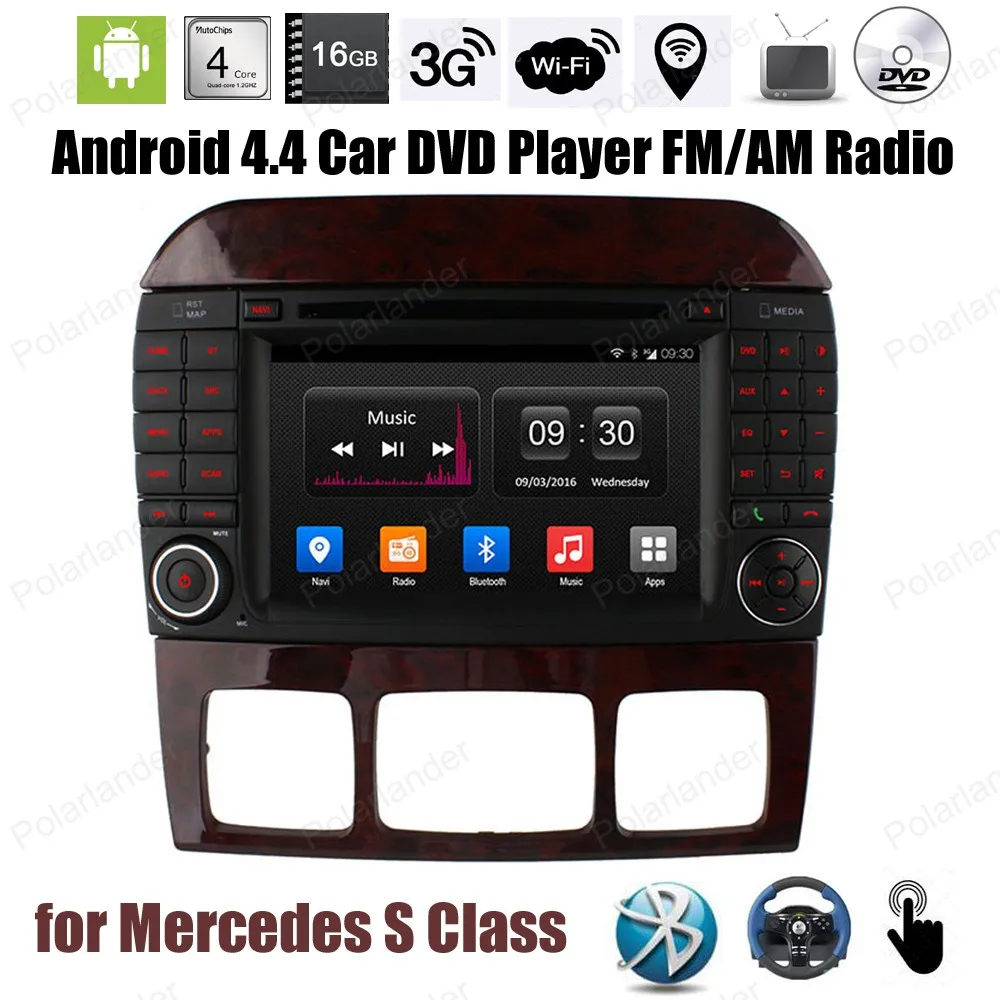 Android4.4 7 дюймов Автомобильный DVD для Mercedes S Class FM AM радио Поддержка BT GPS 3G Wi-Fi система