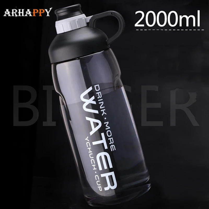 2000 мл Спортивная пластиковая бутылка для воды напитков BPA бесплатная прямая