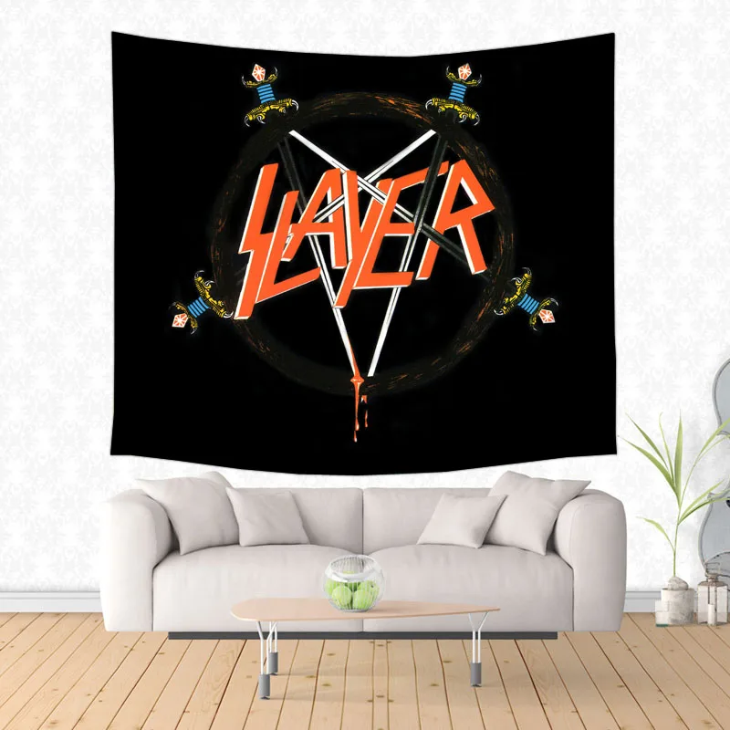 3 Полиэстеровый гобелен с рисунком Slayer, пляжный коврик для йоги и пикника, дорожный плед, простыня на заказ, домашний декор - Цвет: 3
