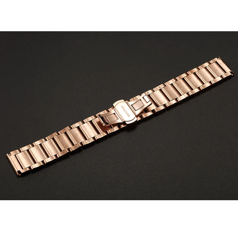 Металлический ремешок для браслетов часов из нержавеющей стали розовое золото