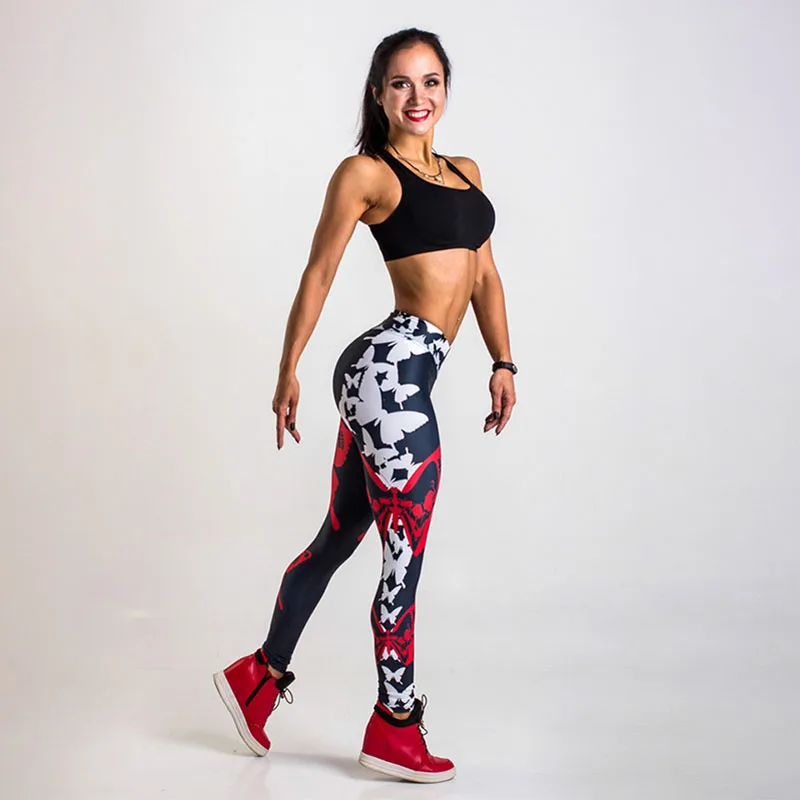 CHRLEISURE сексуальная юбка с завышенной талией пуш ап леггинсы принтом бабочка Для