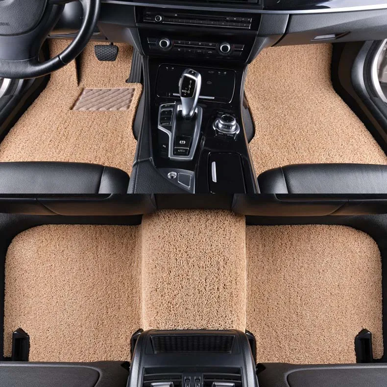 Beige Индивидуальный автомобильный коврик для Volkswagen golf 4 5 6 tiguan polo up CC passat b5 b6 b7 b8 jette touran touarege автомобильные аксессуары stylin - Название цвета: Beige