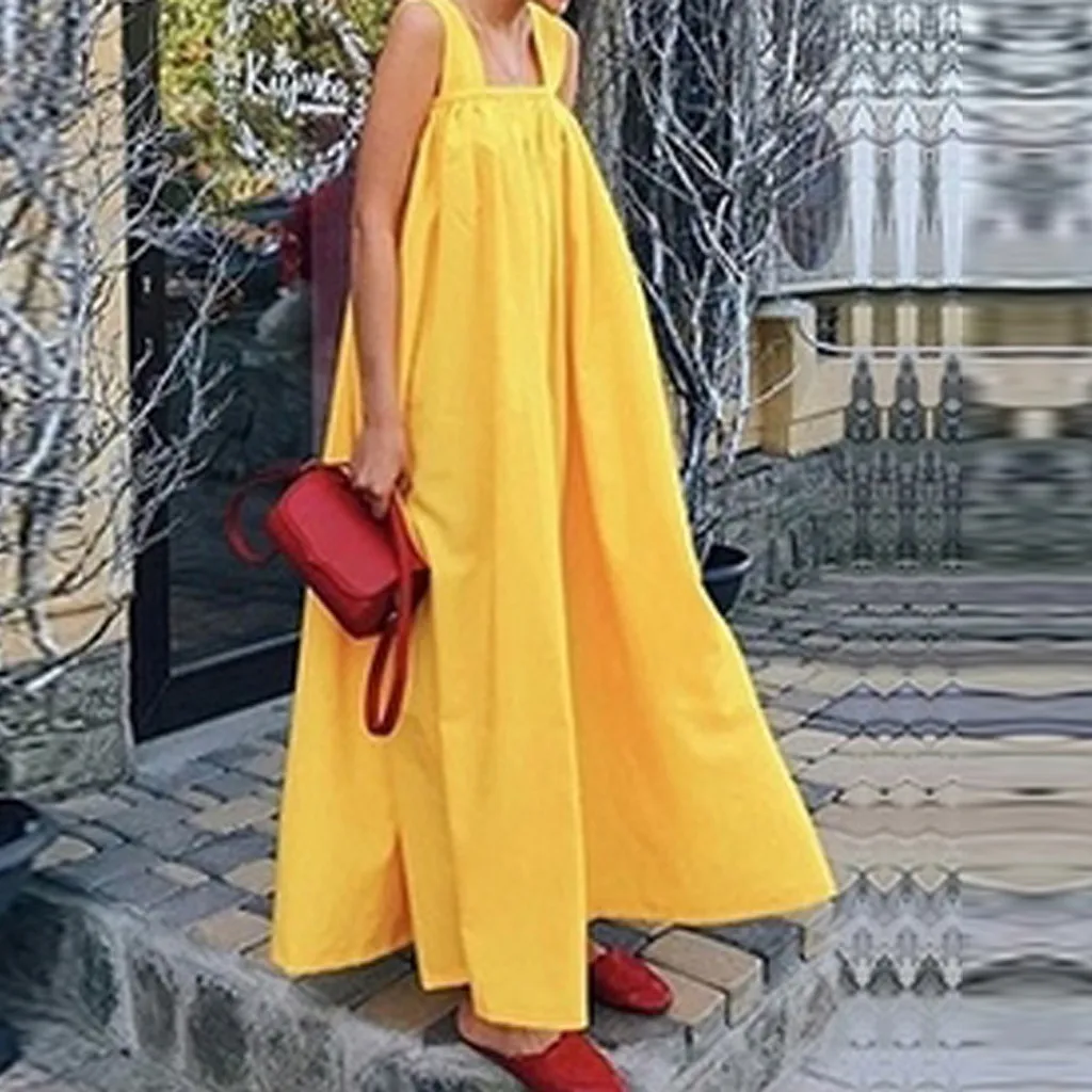 Женское платье для беременных однотонное длинное без рукавов 2019 | Мать и ребенок