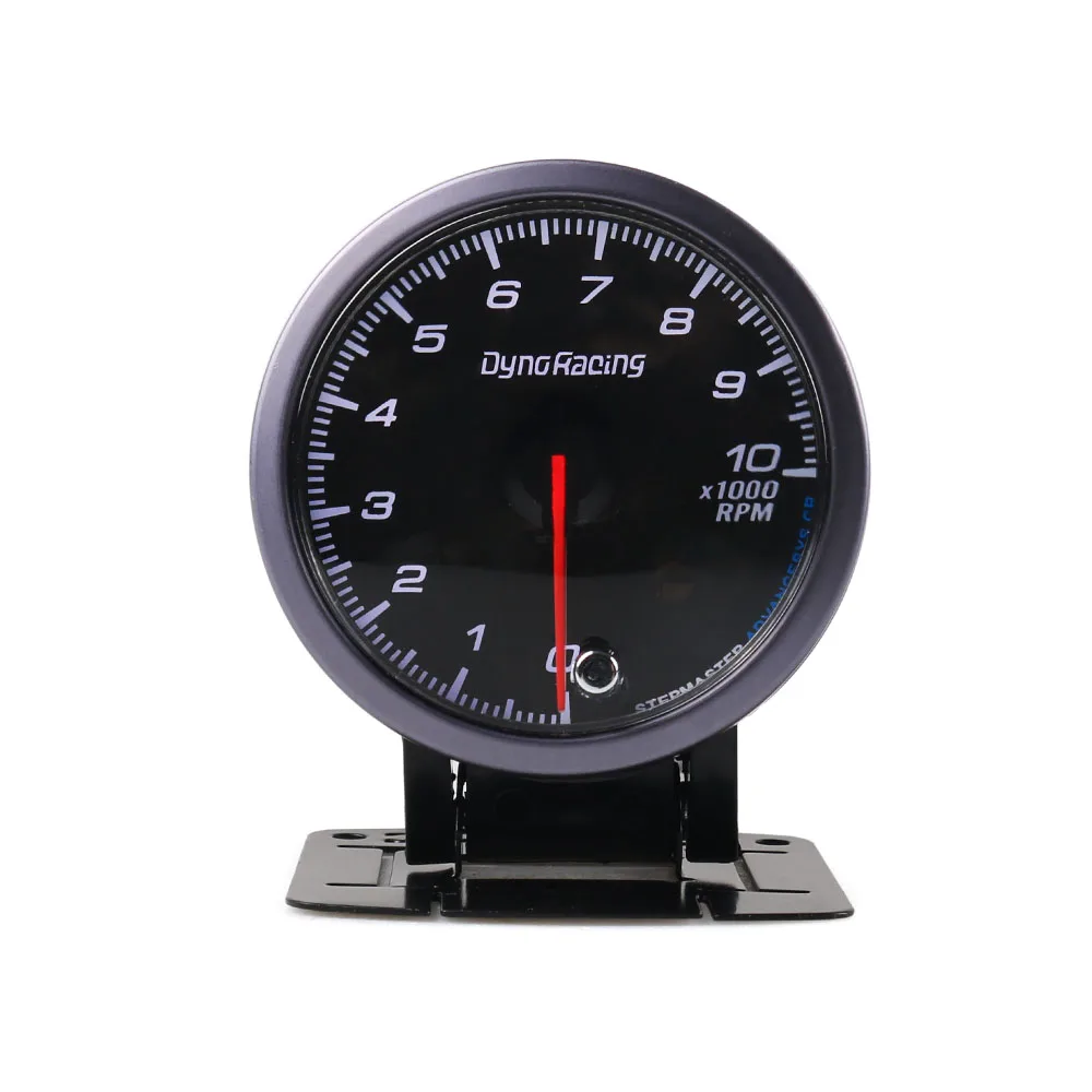 Dynoracing 60 мм Автомобильный Тахометр 0-10000 об/мин датчик RPM черный лицевой метр с белым и янтарным освещением автомобильный измеритель