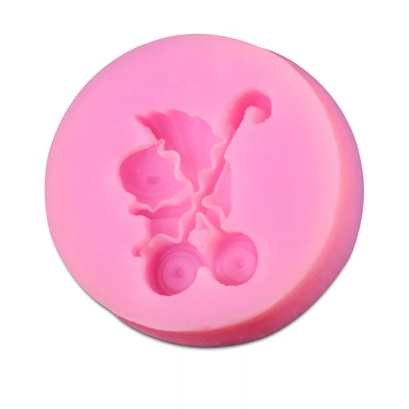 3D форма детская коляска помадка торт плесень украшения торта инструменты для