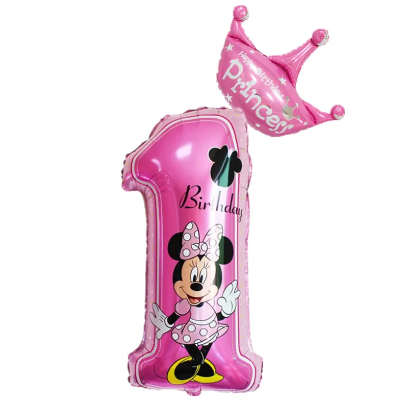 pink 1 32 дюймов розовый и голубой номер 0-9 фольгированные шары цифры баллоны с гелием день рождения свадьбы декор воздушные шары события вечерние принадлежности - Цвет: pink 1