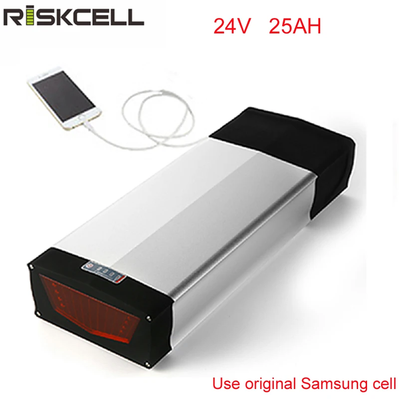 24V 25Ah комплект литий ионных батарей для электрического велосипеда 700W mid drive Bafang