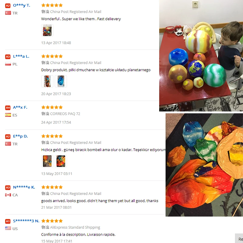 10 шт./компл. Солнечная галактика обучающая модель надувной шар очарование