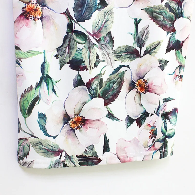 ZSIIBO Sexy Pleated Print Skirt Slim Fit Hip Long Skirts Women 2018 White High Waist Party Female Office clothing | Женская одежда