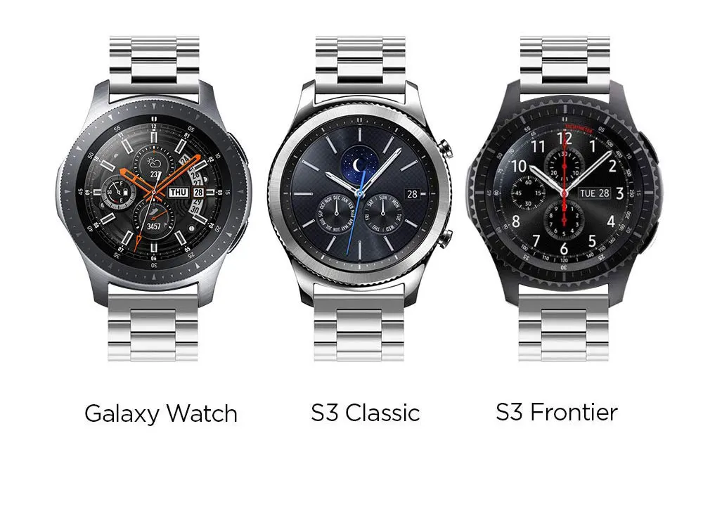 Пленка+ инструмент+ ремешок для часов для samsung galaxy watch active gear S3 Frontier 46 мм 42 мм ремешок 22 мм/20 мм ремешок из нержавеющей стали