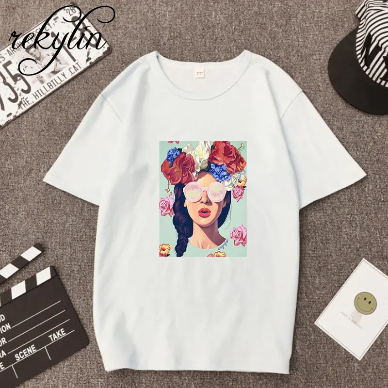 Новинка 100% хлопок Harajuku Эстетическая футболка сексуальные цветы перо печать