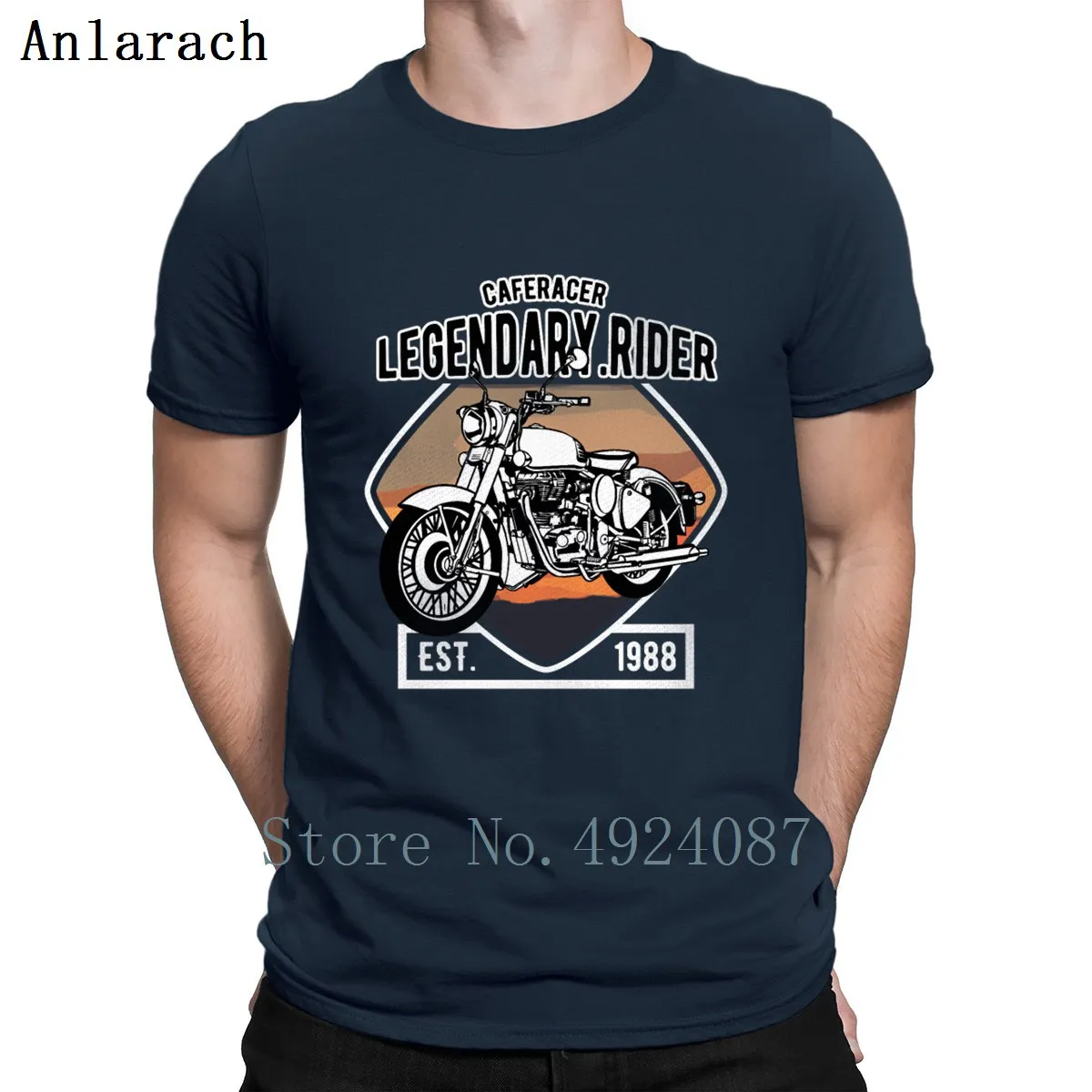 Caferacer футболка с изображением легендарного гонщика хлопковая летняя Стильная