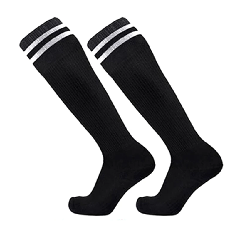 BK Детские футбольные носки для мальчиков, футбольный носок, Детские Гольфы выше колена, длинные футбольные гольфы, мужские Гольфы выше колена, бейсбольные гольфы - Цвет: BK