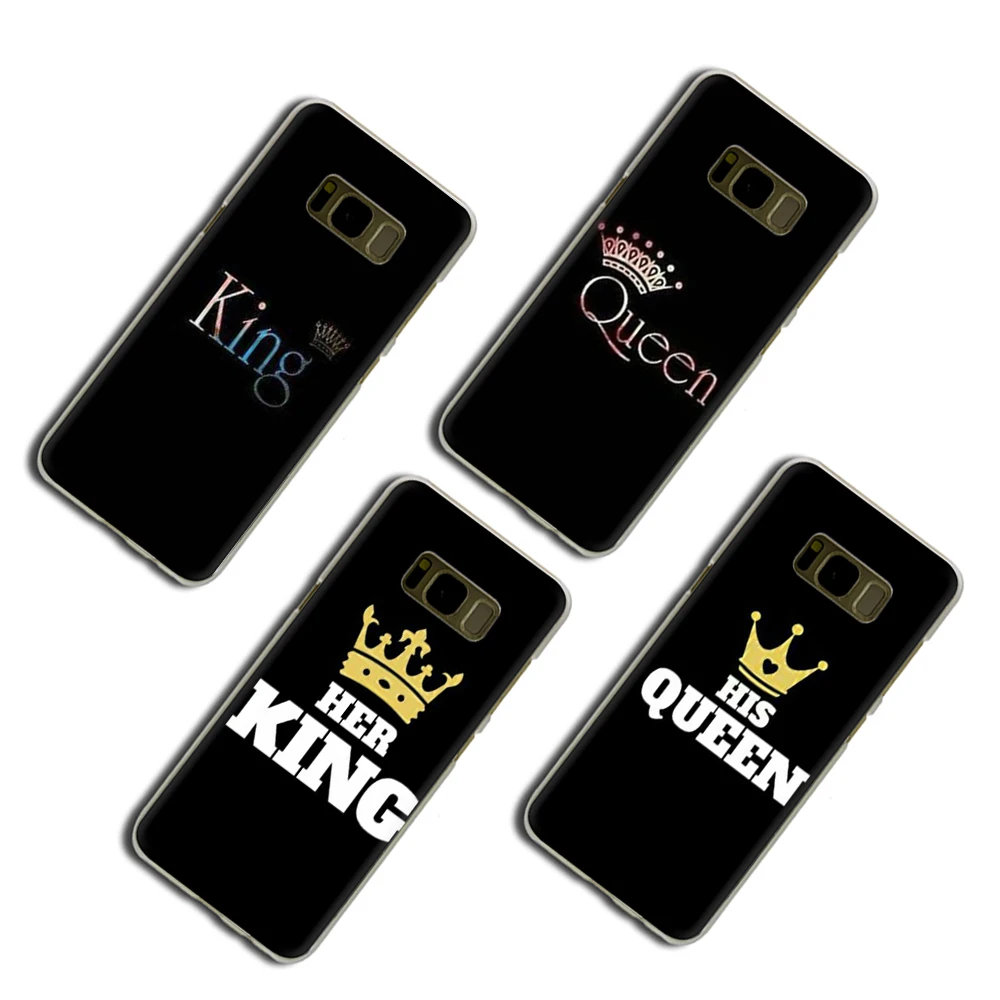 Король queen для влюбленной пары, для семьи жесткий чехол для телефона для Samsung Galaxy S6 S7 край S8 S9 S10 плюс S10e M10 M20 M30 M40 Note 8, 9, 10