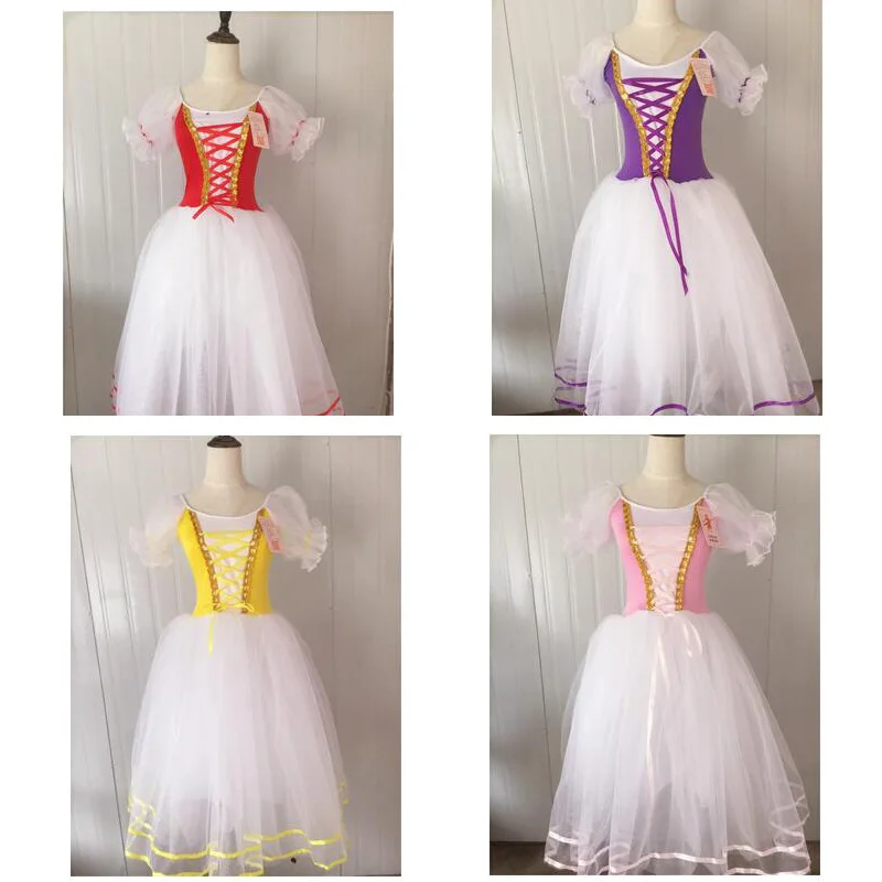 Платье пачка для взрослых Детские Длинные балетные танцевальные костюмы одежда