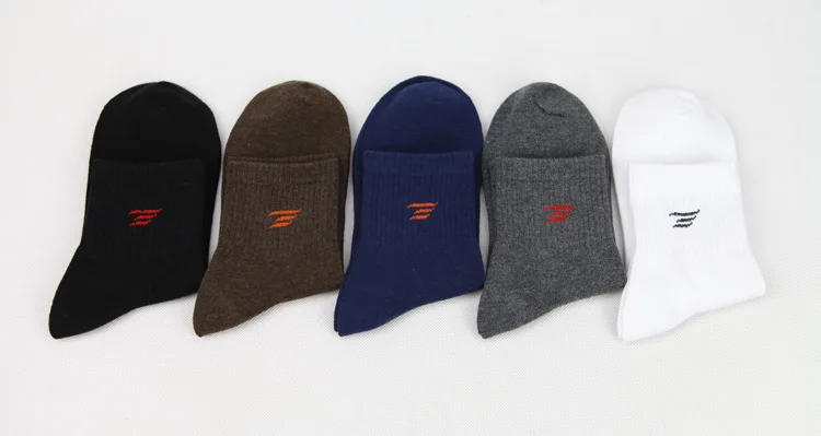 

5pair Men's pure cotton Socks for spring autumn winter male casual business in tube Socks Sock man male black grey white sox