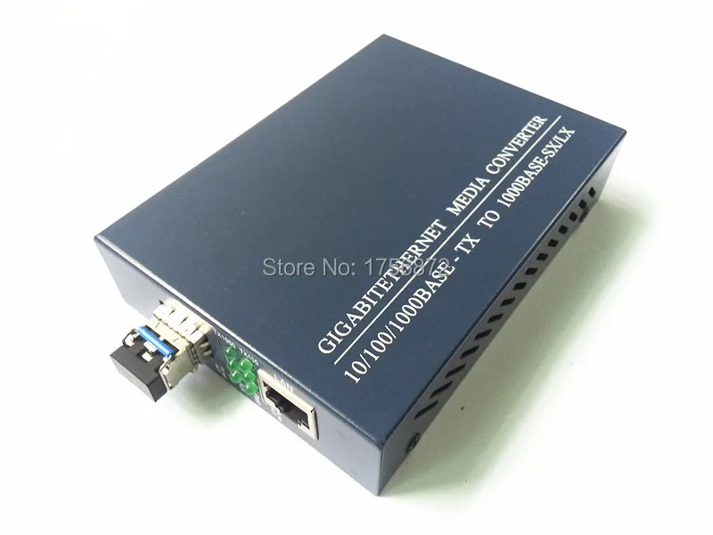 Волоконный медиа-конвертер SFP 10/100/1000 м двойной волоконный внешний блок питания 20