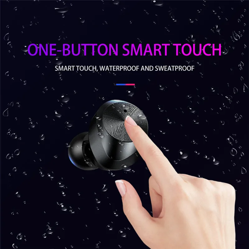 2019 Новый TWS 9 Bluetooth наушники сенсорный Водонепроницаемый гарнитура 5 0 True