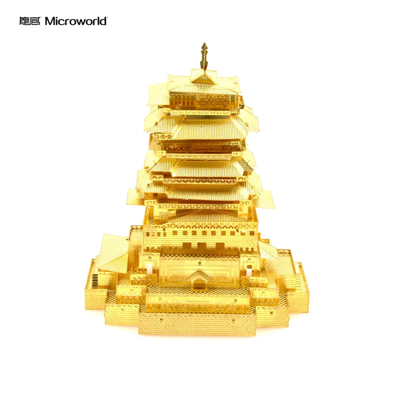 2017 Microworld 3D металлический пазл YueWang модель башни J036 DIY лазерная резка пазла нано