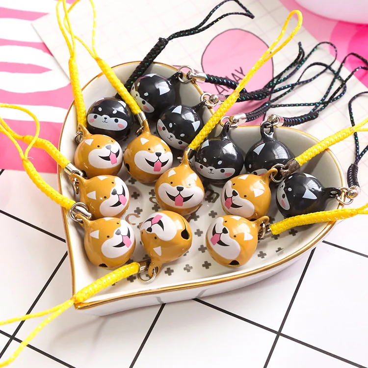 Подвеска Хаски Шиба-ину аниме наружный брелок с маленьким колокольчиком