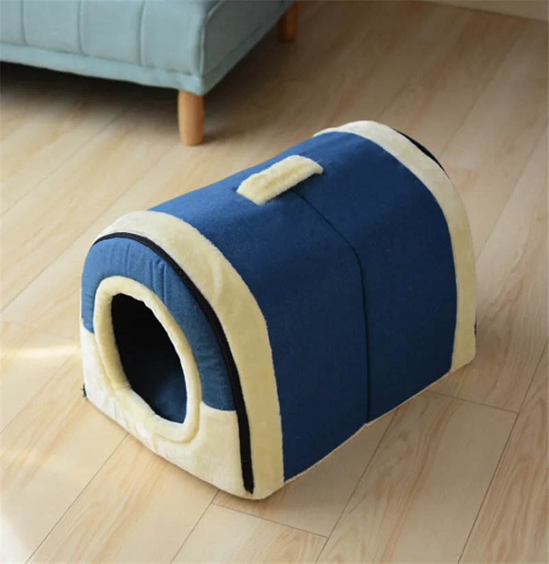 Pet Cat Igloo кровать маленькая собака мягкая Met House ветрозащитная покрытая ручкой