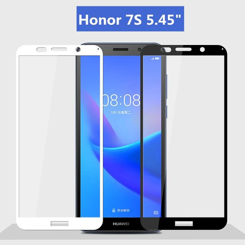 Полностью клеящееся закаленное стекло с полным покрытием для Huawei Honor 7S Защитная
