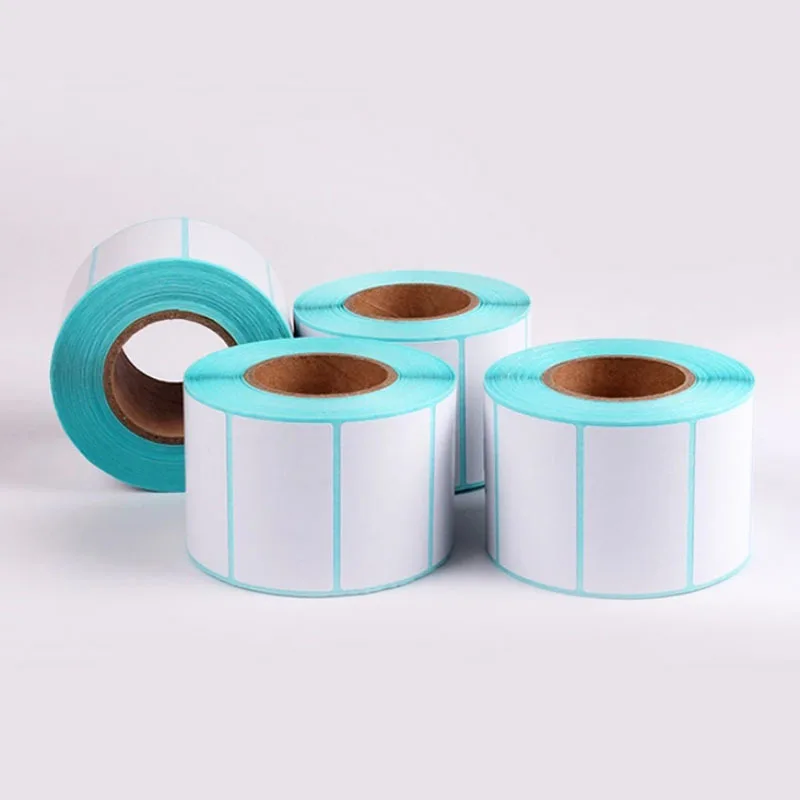 Thermal label paper rolls printed 40*15mm*1500 sheets non drying stickers for price tag with barcode surppot self brand logo|stickers brand|stickers