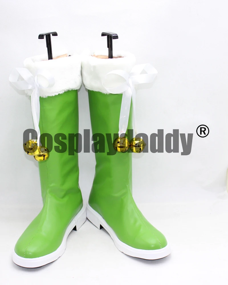 

Date A Live Hermit Yoshino Green Halloween Cosplay Shoes Boots X002