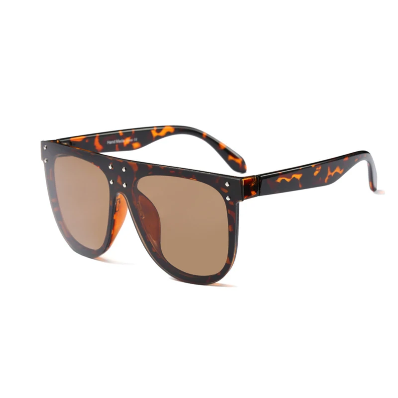 C3-Leopard-Brown Королевские женские солнцезащитные очки для девушек, овальные Модные женские мужские оправы acetate с плоским верхом, брендовые дизайнерские солнцезащитные очки SS090 - Цвет линз: C3-Leopard-Brown