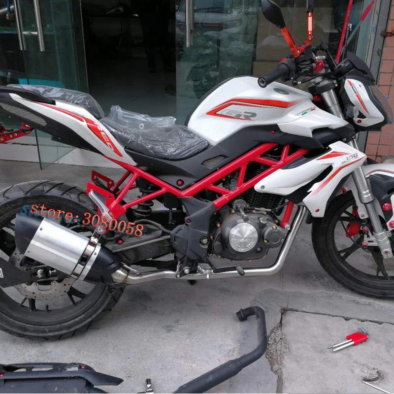 Benelli TNT150 выхлопная труба мотоцикла без шнура полностью Модифицированная