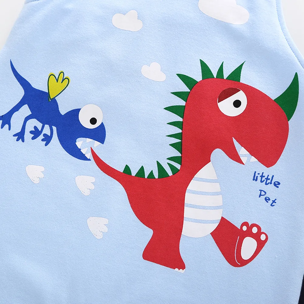 Free Shipping Toddler Baby Boys Girls Cartoon Dinosaur Straps Sleeveless Pants Rompers Clothes Warm Comfortable Autumn Winter | Детская