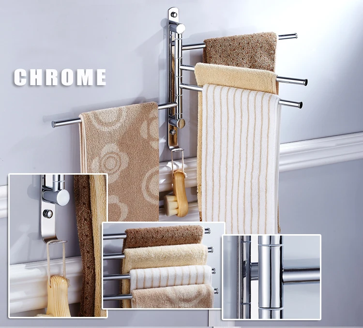 2019 вращающееся из нержавеющей стали полотенце бар полка для ванной кухни
