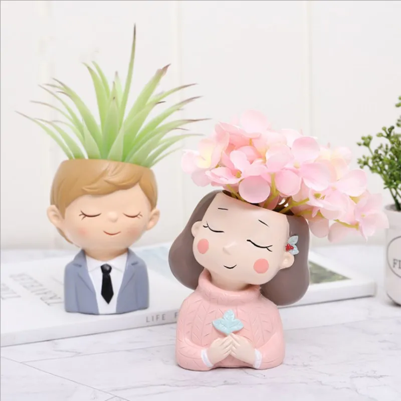 Милые парные горшки для маленьких мальчиков и девочек цветочный горшок