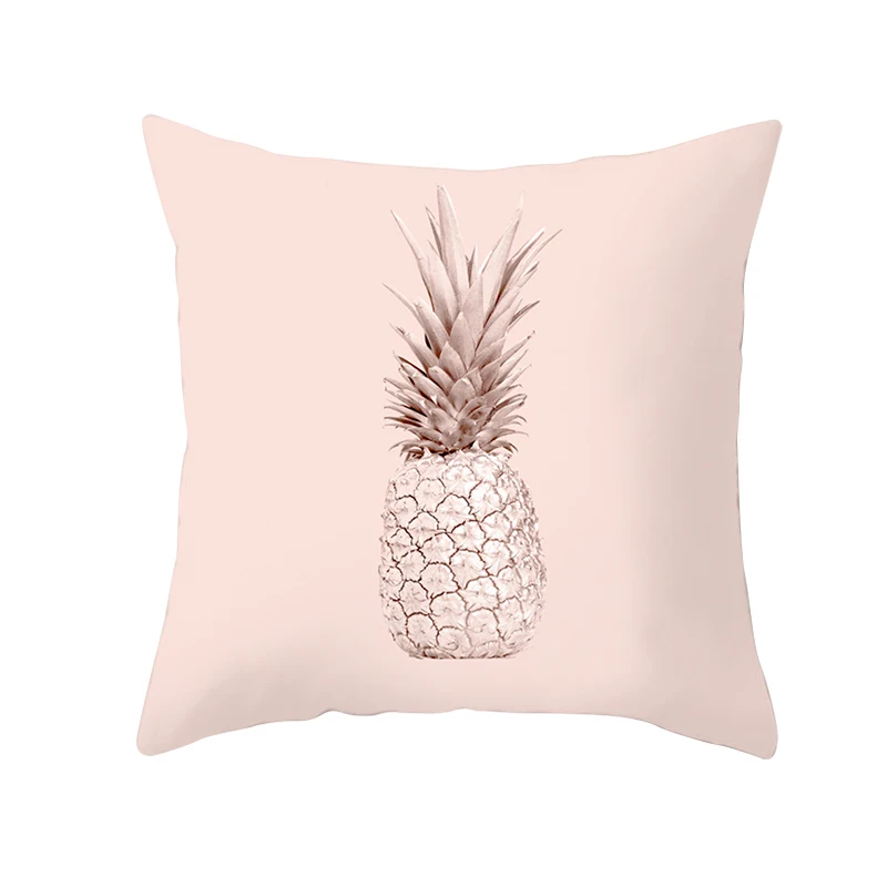 mling 1pcs 45x45cm Geometric Pink Gold Decorative Pillow Peach Skin Sofa Cushion Waist Pillow Cover Decorative Cushion Cover