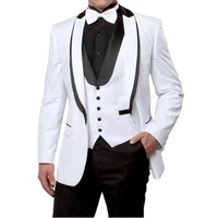 handsome groomsmen wool blend groom tuxedos mens wedding dress man jacket blazer prom dinner jacketpantstievest a59
