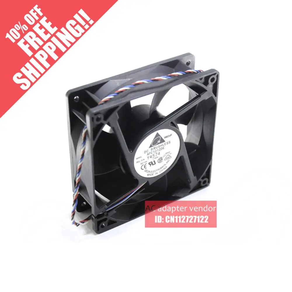 Delta AFC1212DE Y4574 12038 12 см 1.6a pwm fan термостат мощность обдува|delta afc1212de|pwm fanfan thermostat |