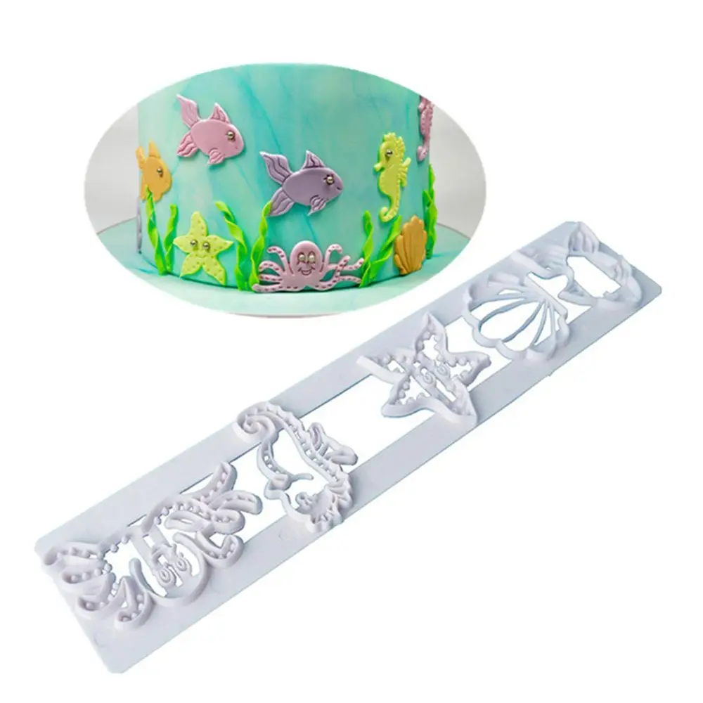 1 шт. океанская Пластиковая форма для помадки торта морские звезды ракушки