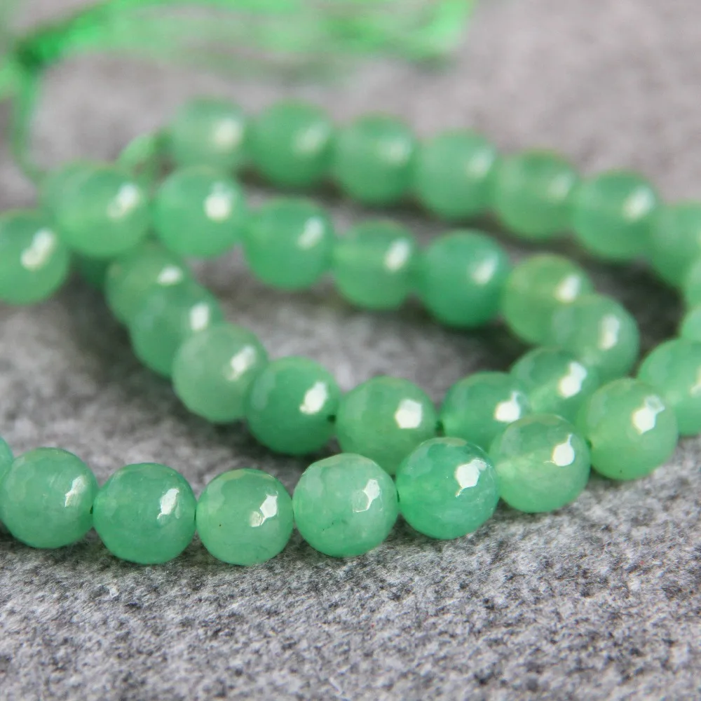 Бусины из натурального зеленого авантюрина для ожерелья и браслета 10 мм Круглые