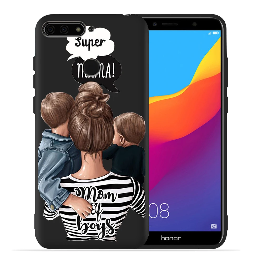 Чехол для Huawei Honor 10 Lite, Модный чехол Super Mom, милый детский чехол для Honor 9 Lite 10 9 8 8x 8c 8 Lite, защитный чехол Etui