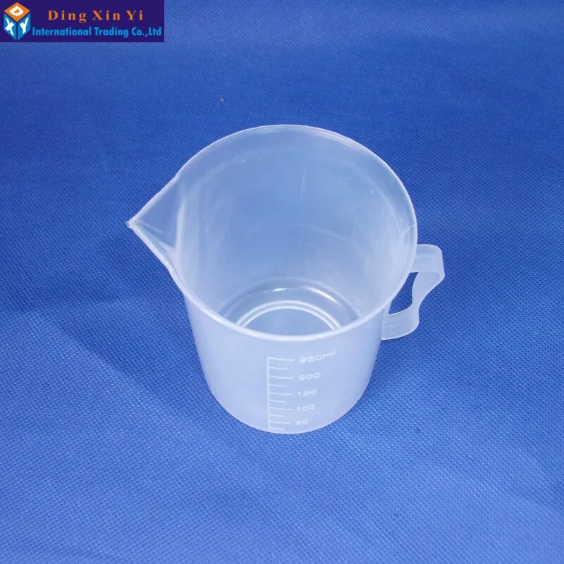 Пластиковый стакан со шкалой пластиковый мерный с ручкой 2 шт./лот 250 мл|beaker glass|cup