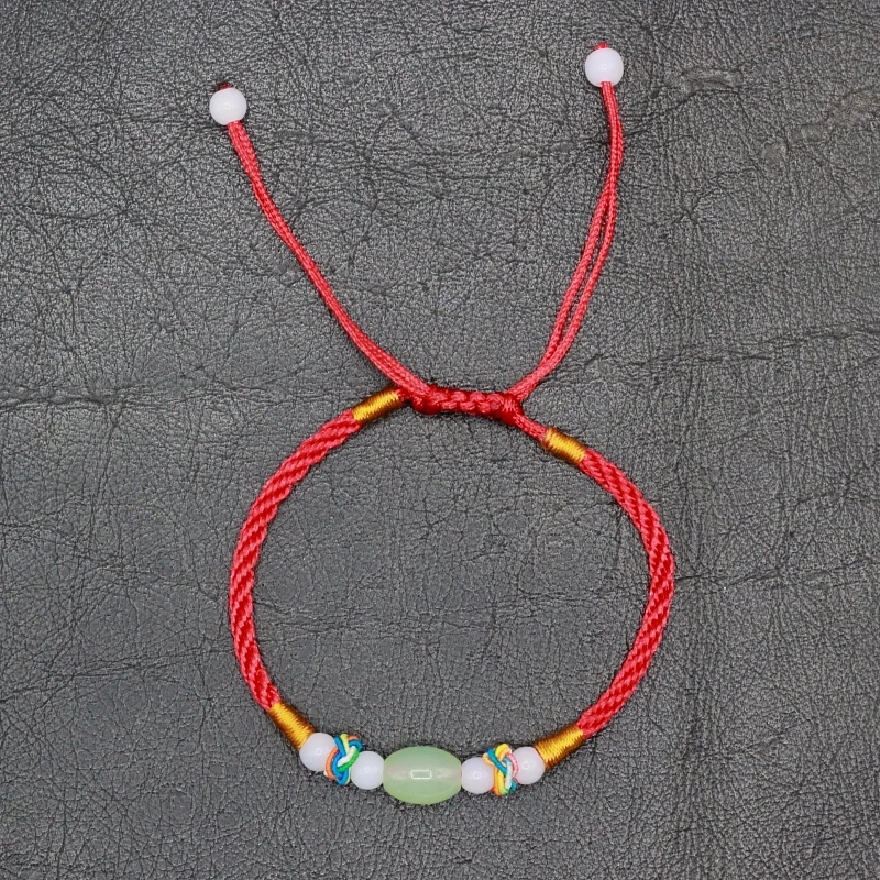 2017 удача красная веревка плетеная макраме хороший браслет с пожеланиями бусы