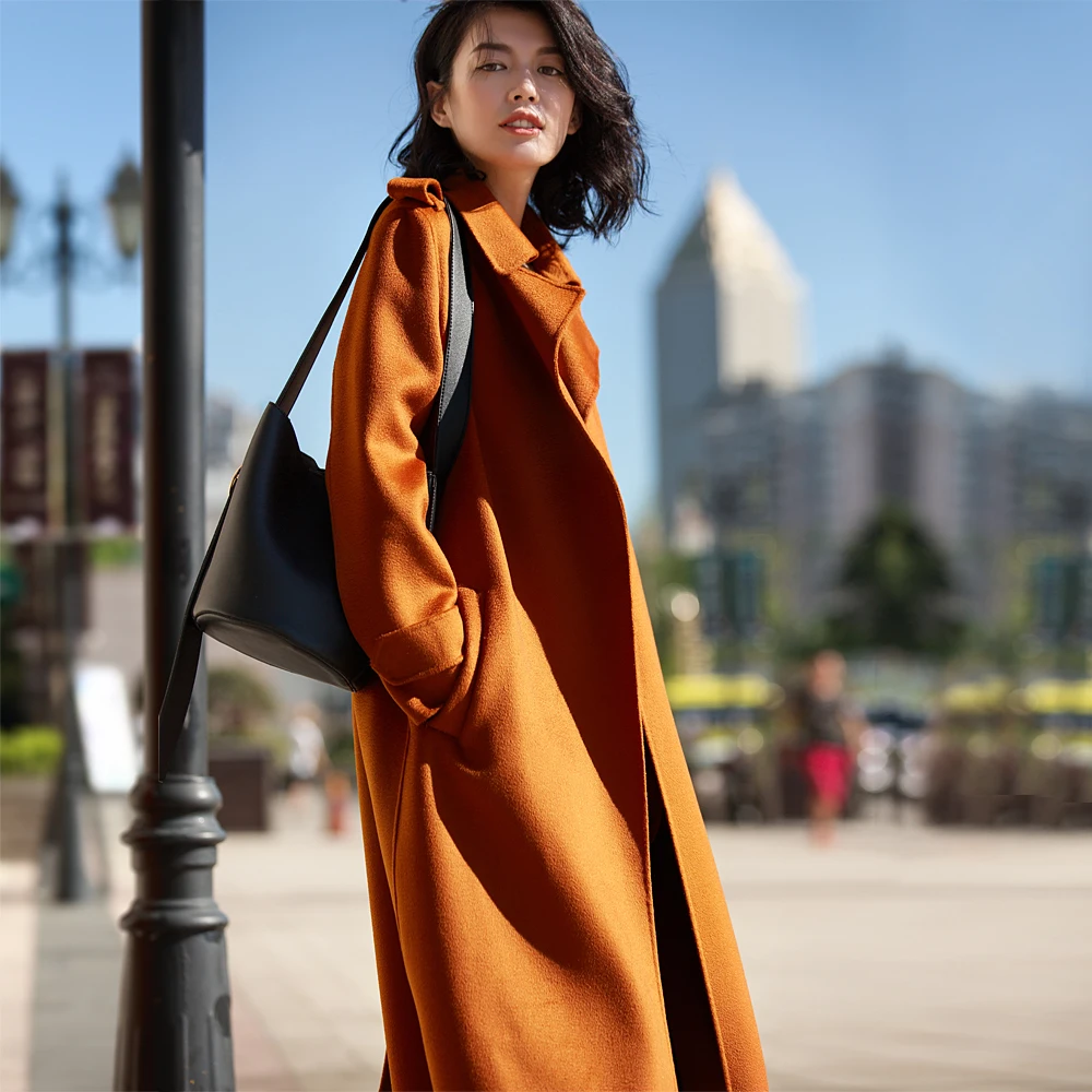 IRINAW909 Новое поступление FW 2018 ручная работа Двусторонняя шерсть классическое х