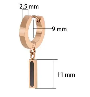 2 шт. сережки Huggie из розового золота нержавеющей стали клипсы для ушей мужчин