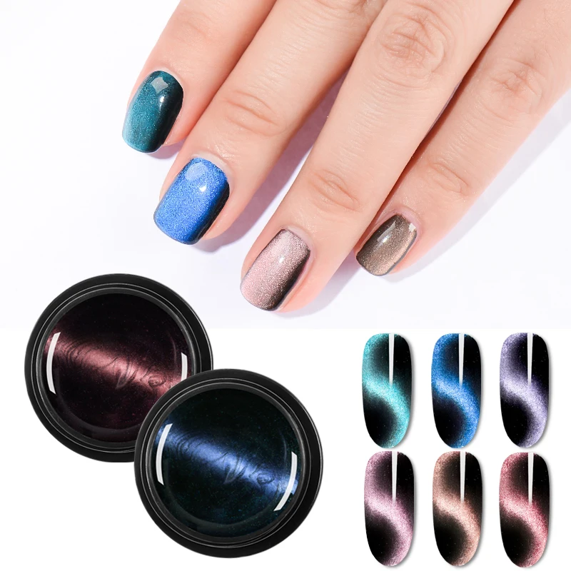 Гель для ногтей RBAN NAIL 5 мл 5D кошачий глаз магнитный отмачиваемый УФ гель эффект