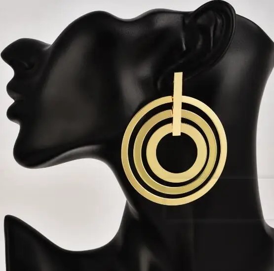 530 яркие Многослойные серьги в стиле ретро модные женские металлические