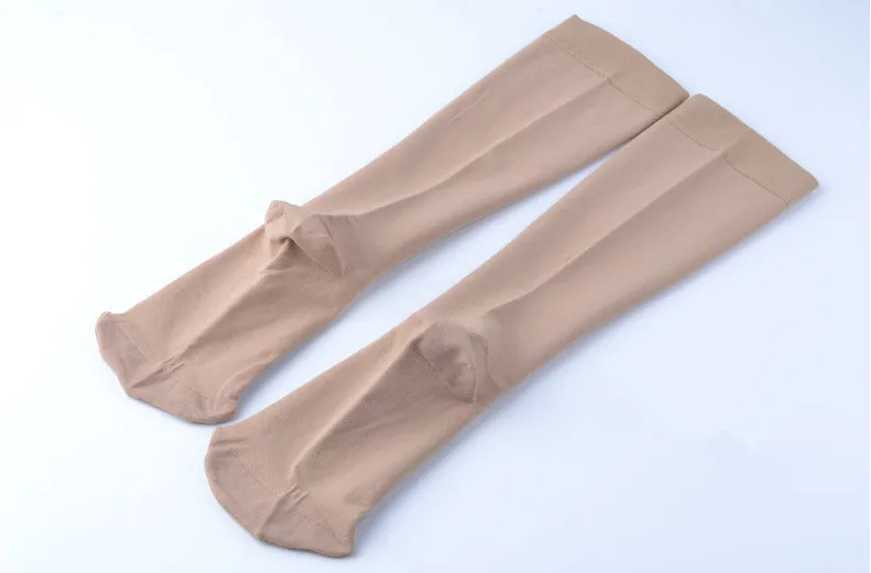 Beige-Close toe-XXL Компрессионные носки утягивающие Гольфы 20-30mmHg эластичные носки для кормления Компрессионные гольфы - Цвет: Beige-Close toe-XXL