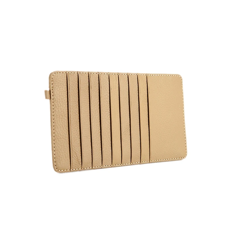 Super Thin Quality Cowhide 100% Genuine Leather 18 Card Slots Business Holders Long Wallet Credit ID Holder Unisex Men | Багаж и сумки