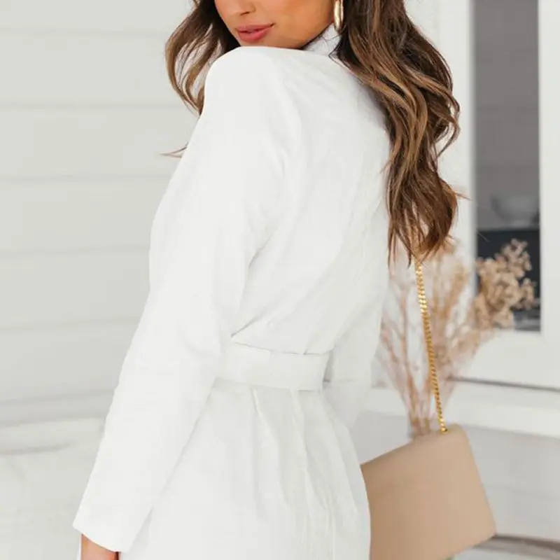 Женская туника с длинным рукавом двойная ветровка облегающий Тренч однотонная