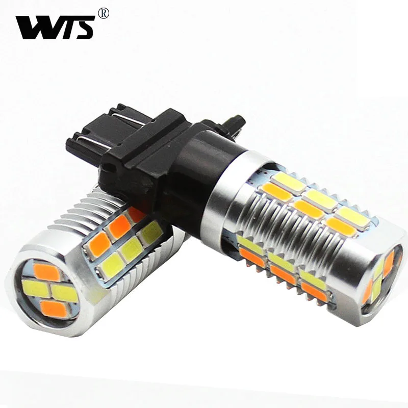 WTS 2 шт. Автомобильные стоп сигналы 1157 BAY15D P21W T20 22smd 5730 белый и желтый